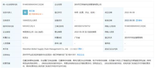 貝特瑞投資1億元成立供應鏈管理公司，深耕進出口業(yè)務